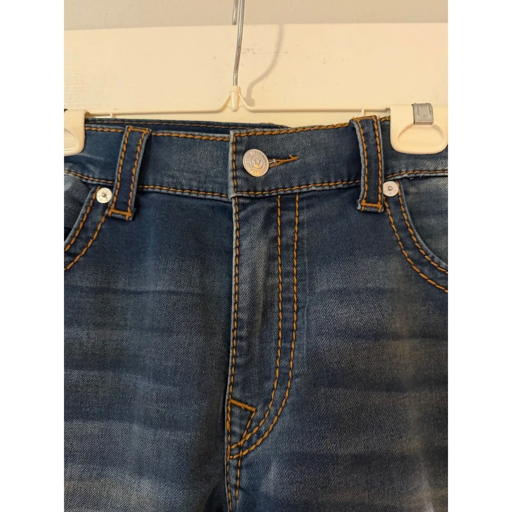 True Religion Jeans Mens 40x31 Blue Ricky Relaxed Straight Flap Pocket Y2K
